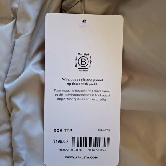 NWT Athleta Winter Snow Puffy Jacket xxs - Picture 9 of 10